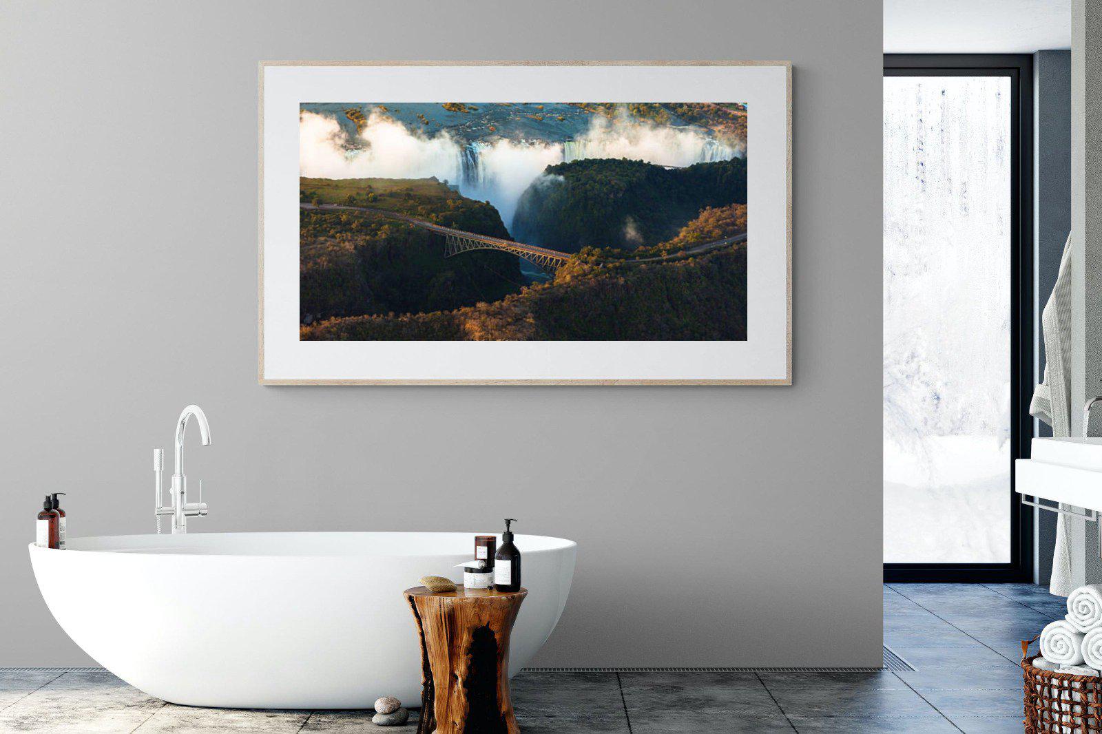 Victoria Falls-Wall_Art-180 x 110cm-Framed Print-Wood-Pixalot
