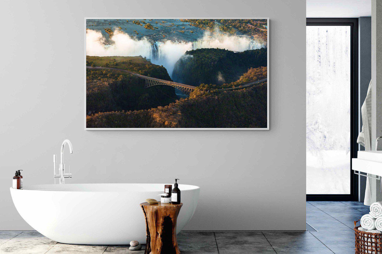 Victoria Falls-Wall_Art-180 x 110cm-Mounted Canvas-White-Pixalot