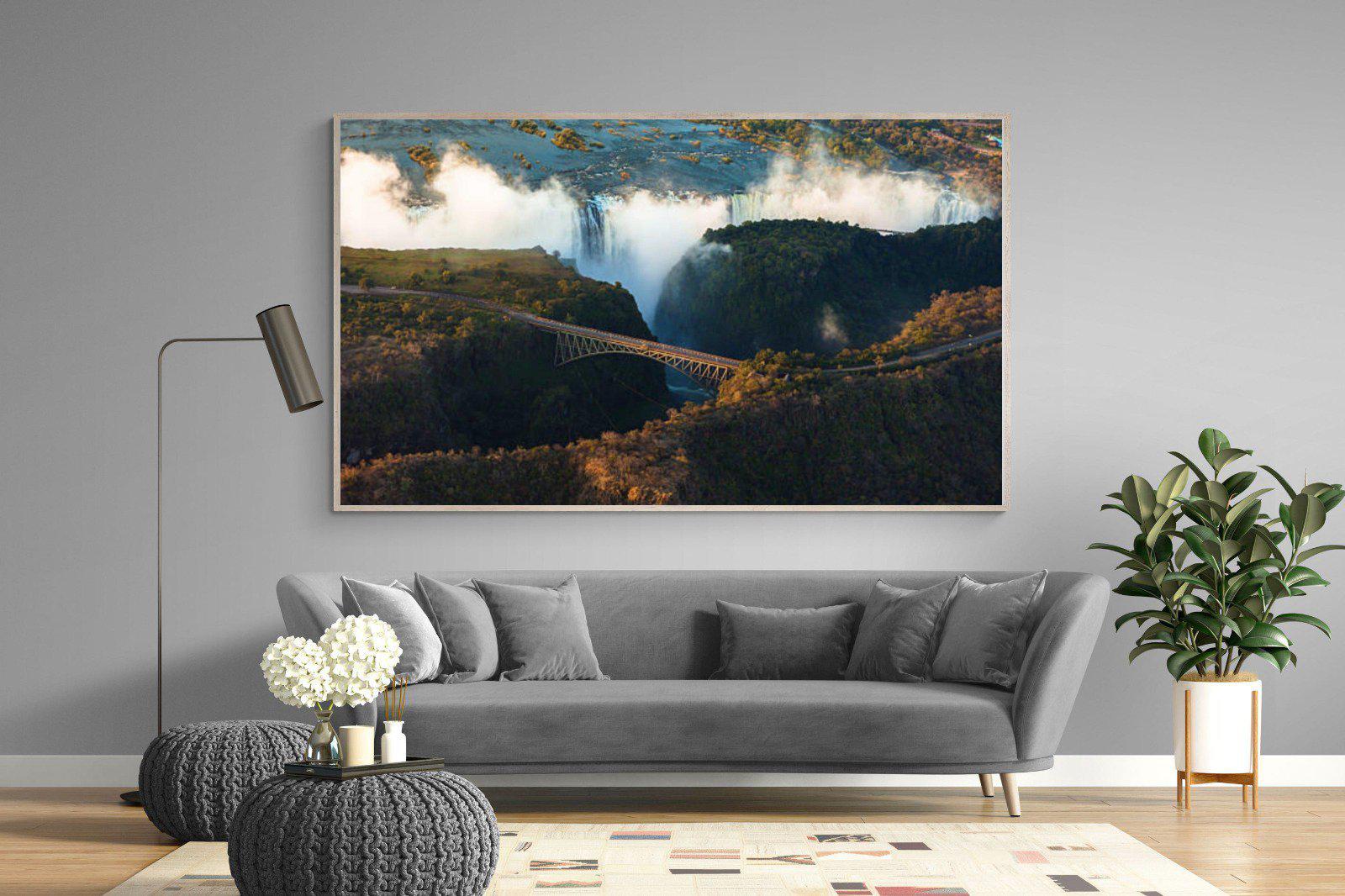 Victoria Falls-Wall_Art-220 x 130cm-Mounted Canvas-Wood-Pixalot
