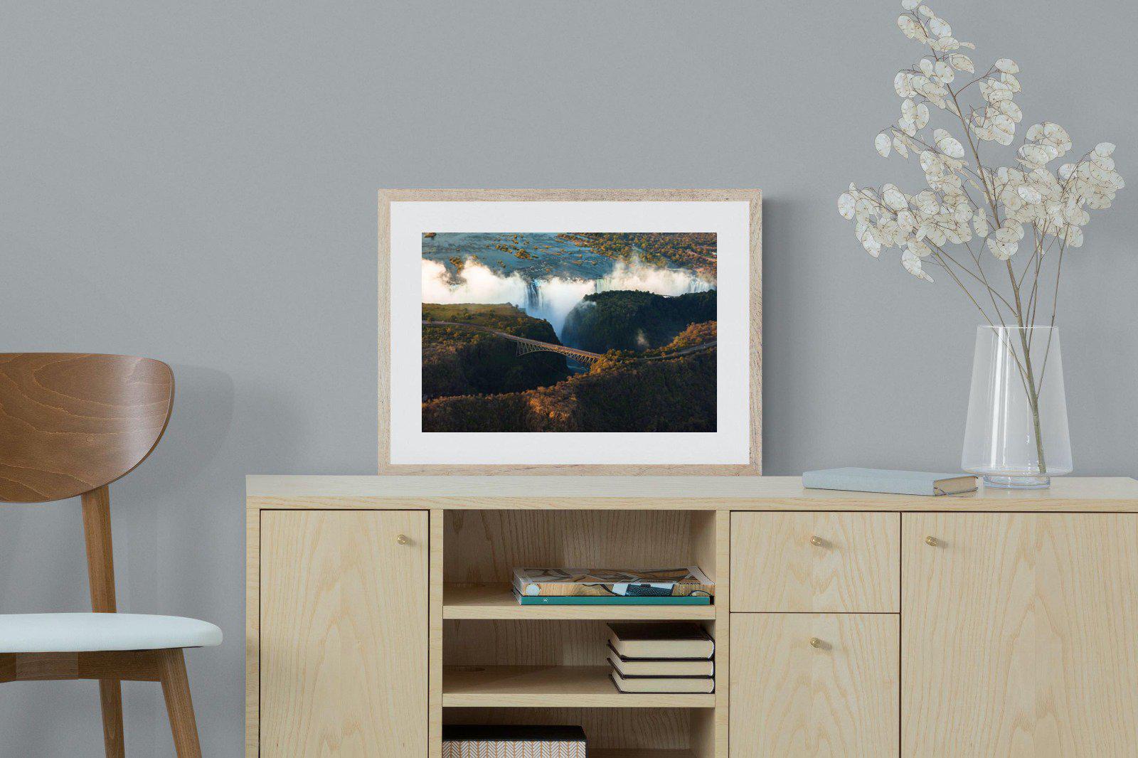 Victoria Falls-Wall_Art-60 x 45cm-Framed Print-Wood-Pixalot
