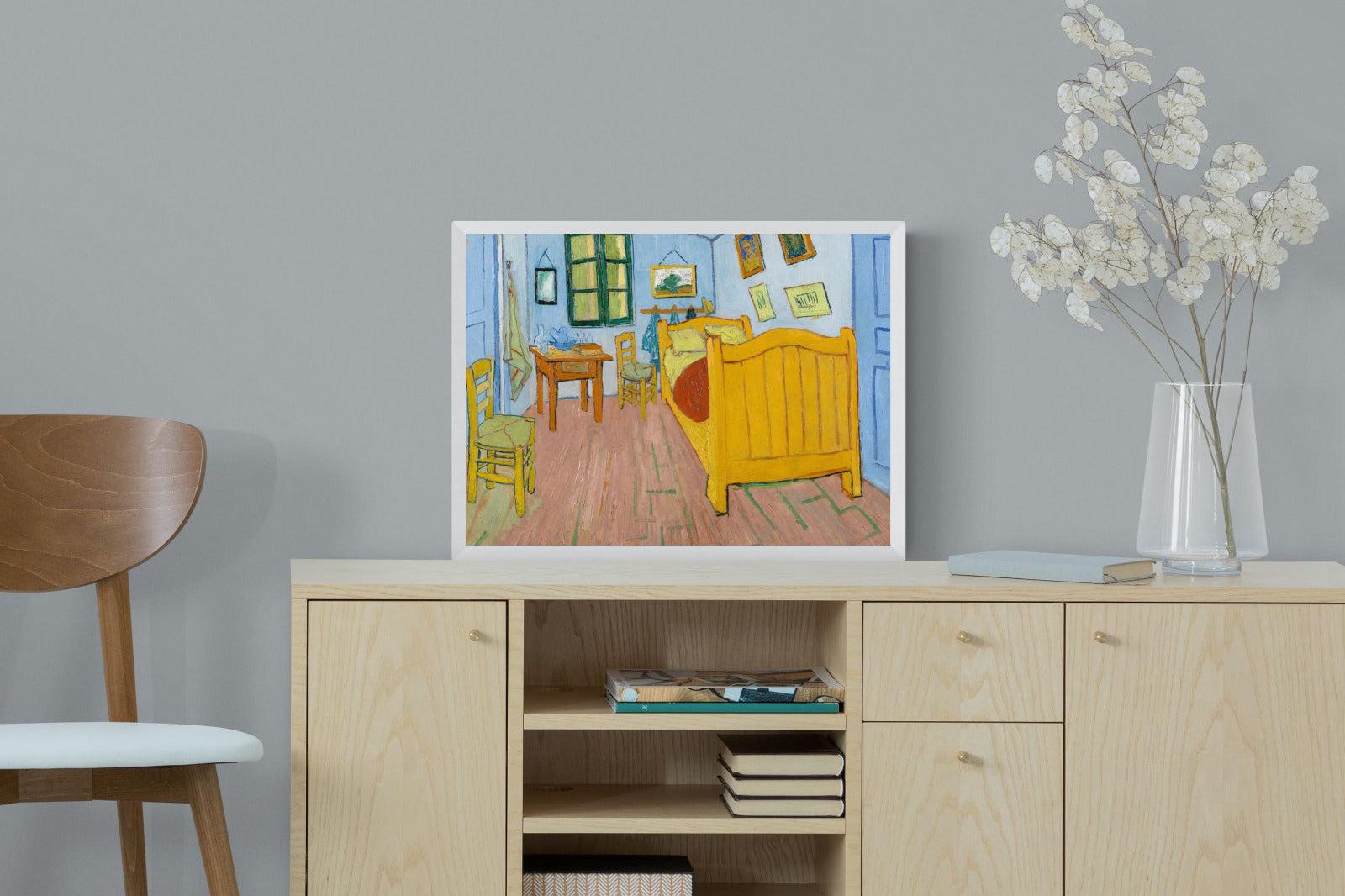 Vincent's Bedroom in Arles-Wall_Art-60 x 45cm-Mounted Canvas-White-Pixalot