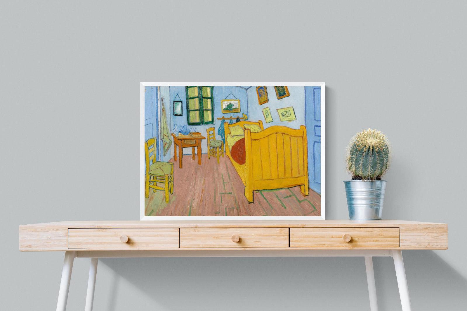 Vincent's Bedroom in Arles-Wall_Art-80 x 60cm-Mounted Canvas-White-Pixalot
