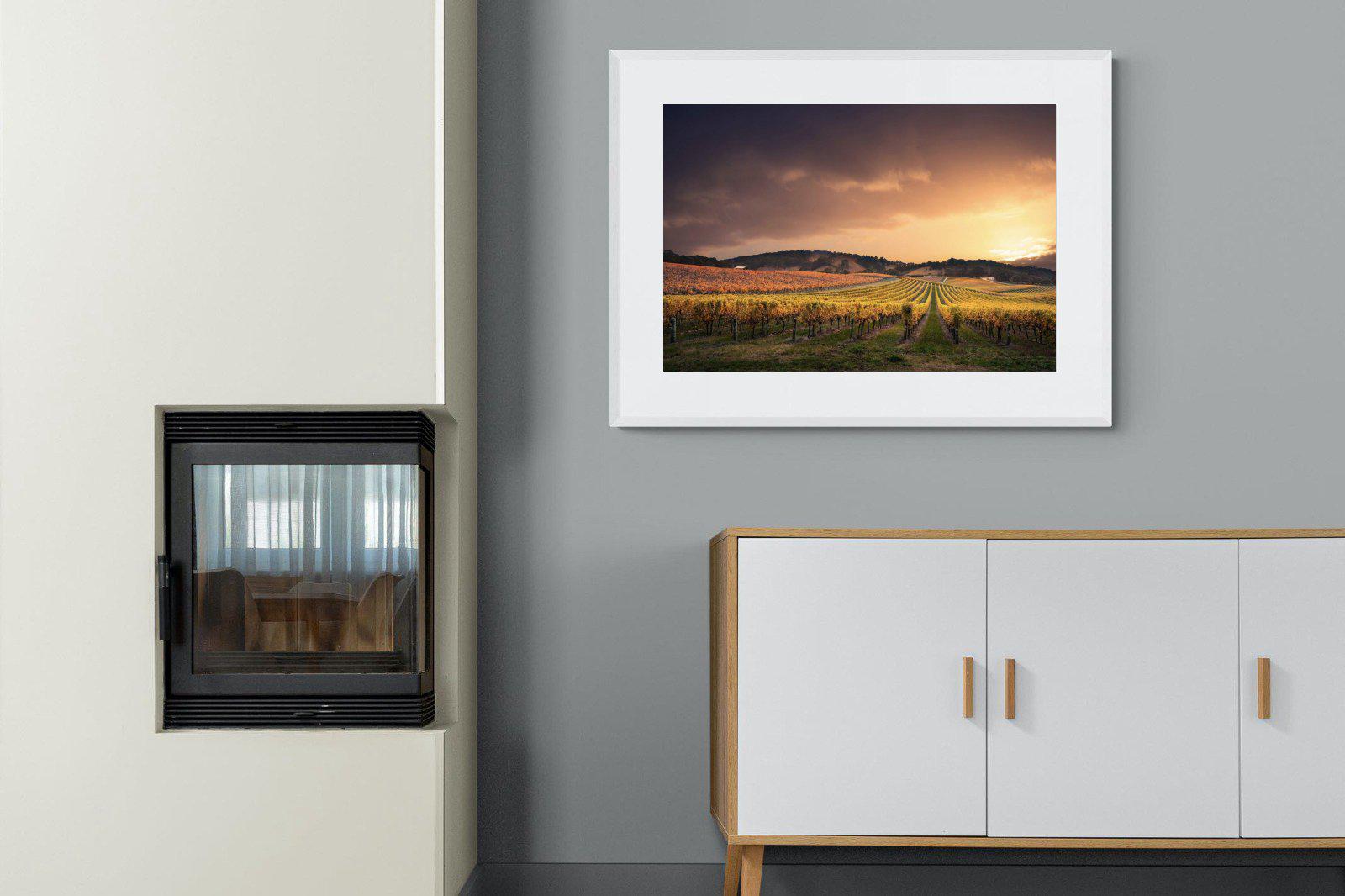 Vineyards-Wall_Art-100 x 75cm-Framed Print-White-Pixalot