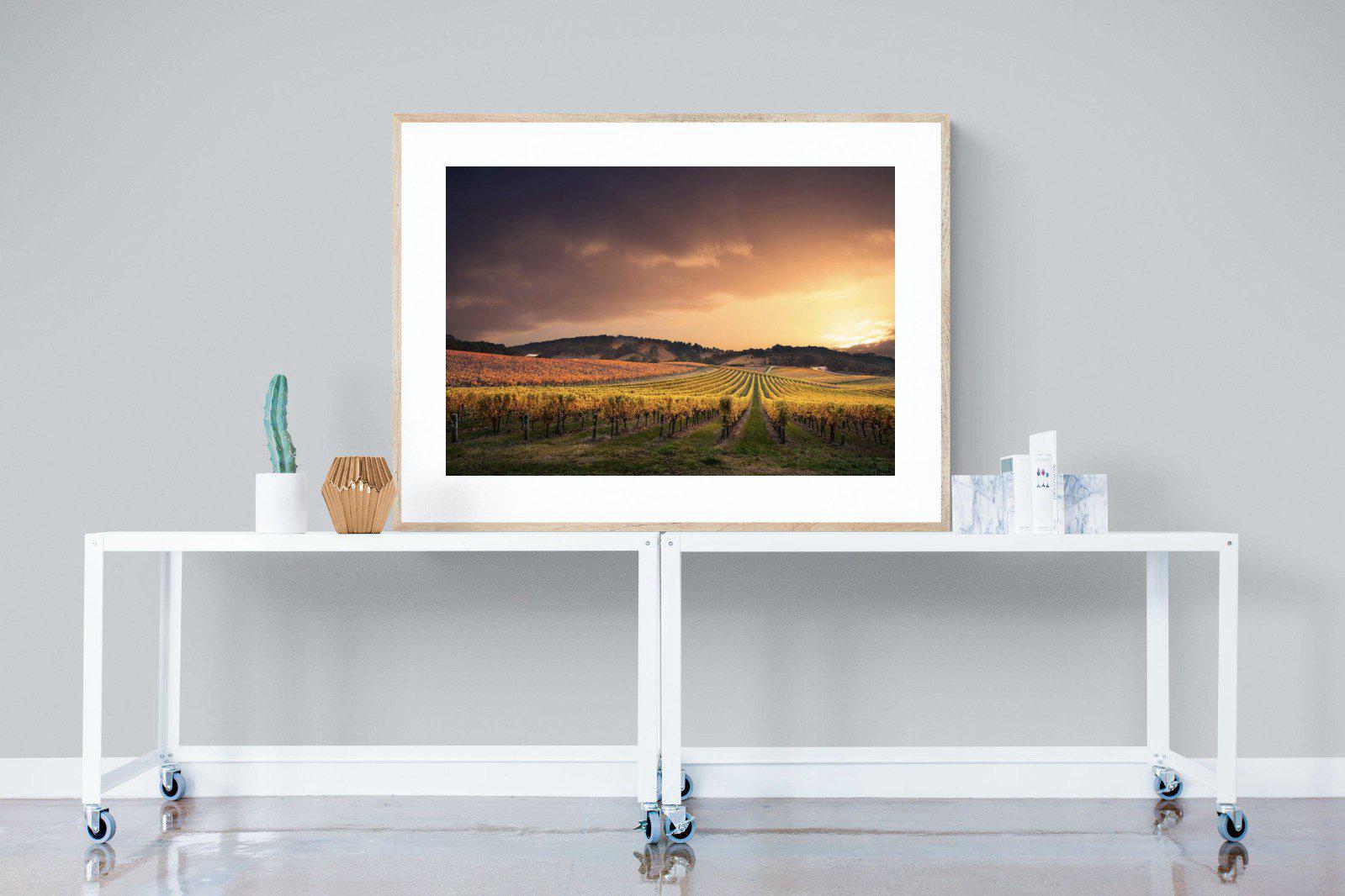 Vineyards-Wall_Art-120 x 90cm-Framed Print-Wood-Pixalot