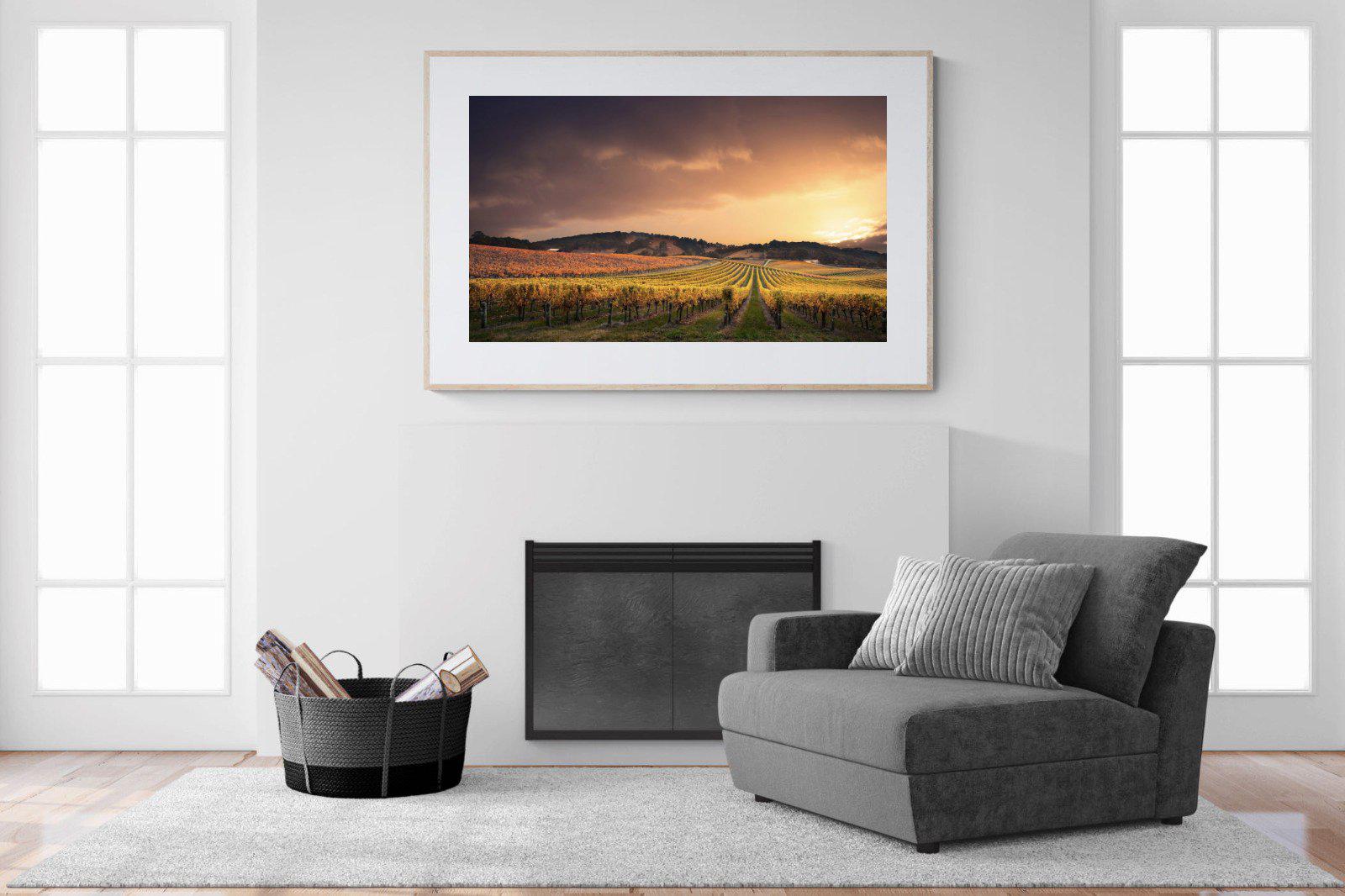 Vineyards-Wall_Art-150 x 100cm-Framed Print-Wood-Pixalot