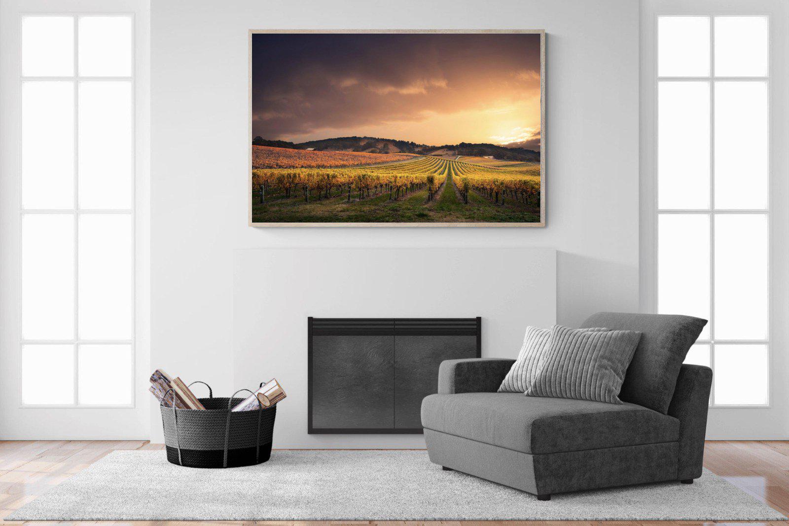 Vineyards-Wall_Art-150 x 100cm-Mounted Canvas-Wood-Pixalot