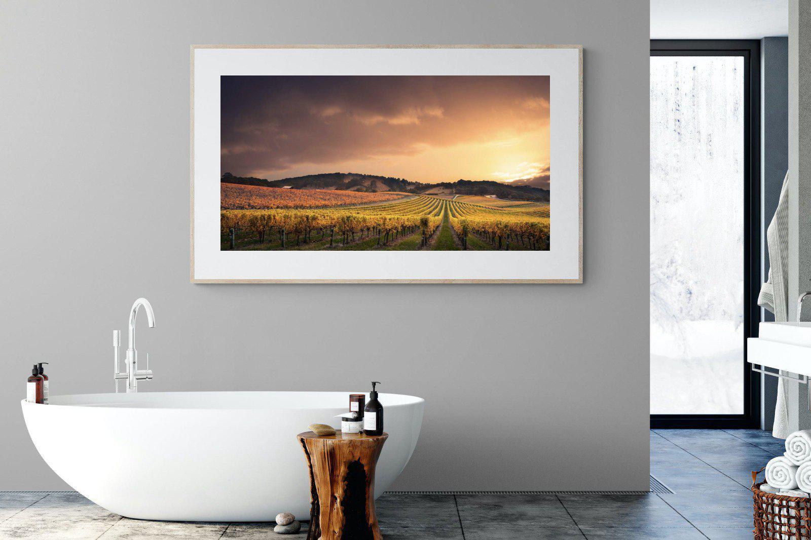 Vineyards-Wall_Art-180 x 110cm-Framed Print-Wood-Pixalot