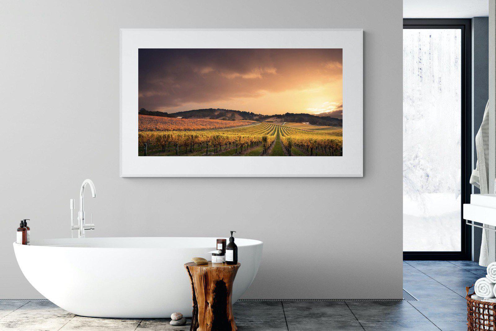 Vineyards-Wall_Art-180 x 110cm-Framed Print-White-Pixalot