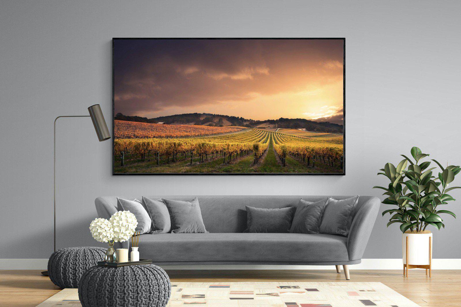 Vineyards-Wall_Art-220 x 130cm-Mounted Canvas-Black-Pixalot