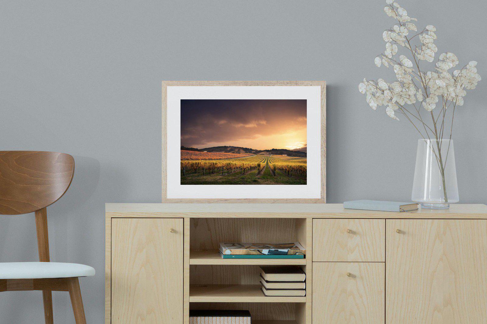 Vineyards-Wall_Art-60 x 45cm-Framed Print-Wood-Pixalot