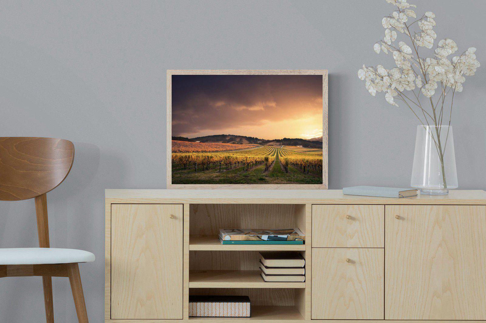 Vineyards-Wall_Art-60 x 45cm-Mounted Canvas-Wood-Pixalot