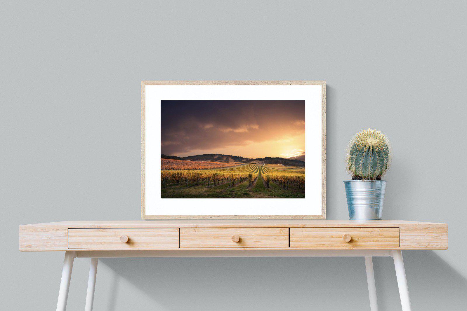 Vineyards-Wall_Art-80 x 60cm-Framed Print-Wood-Pixalot