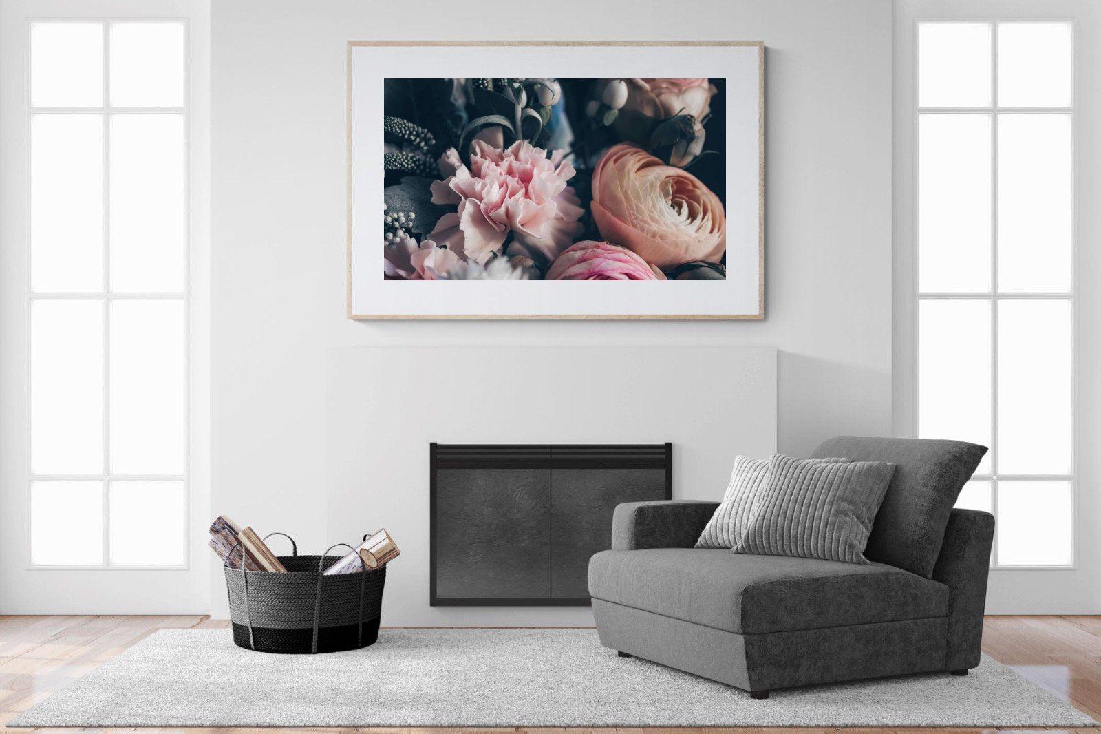 Vintage Bouquet-Wall_Art-150 x 100cm-Framed Print-Wood-Pixalot