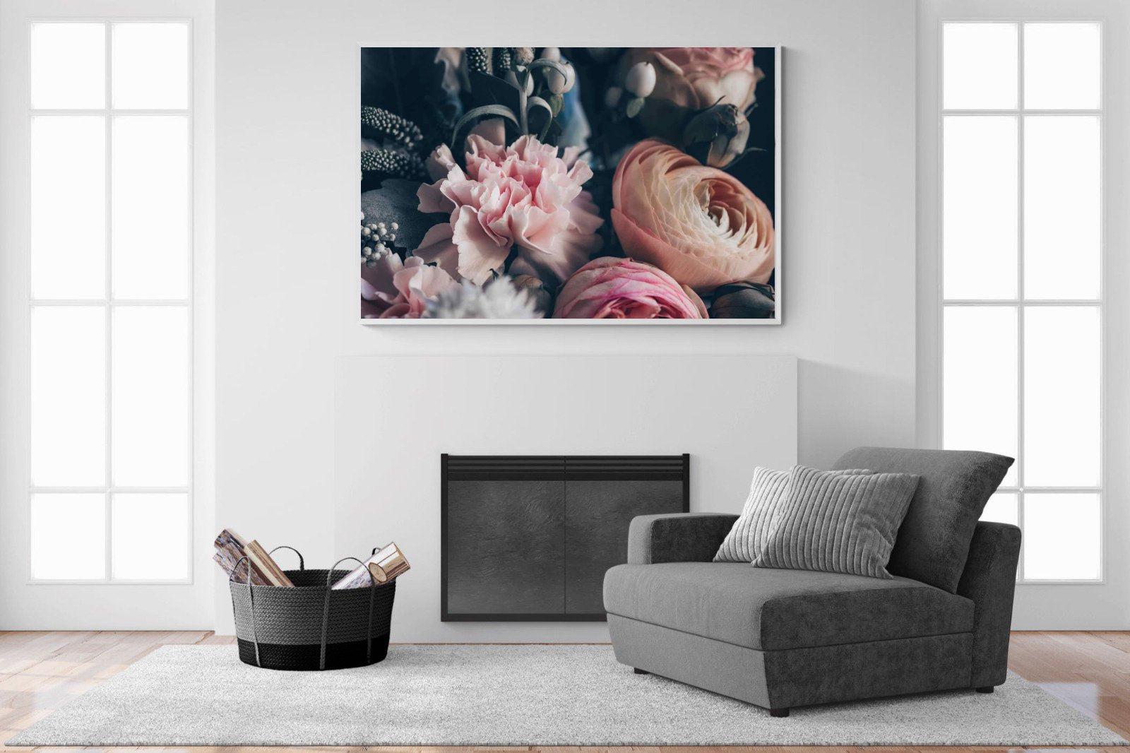 Vintage Bouquet-Wall_Art-150 x 100cm-Mounted Canvas-White-Pixalot