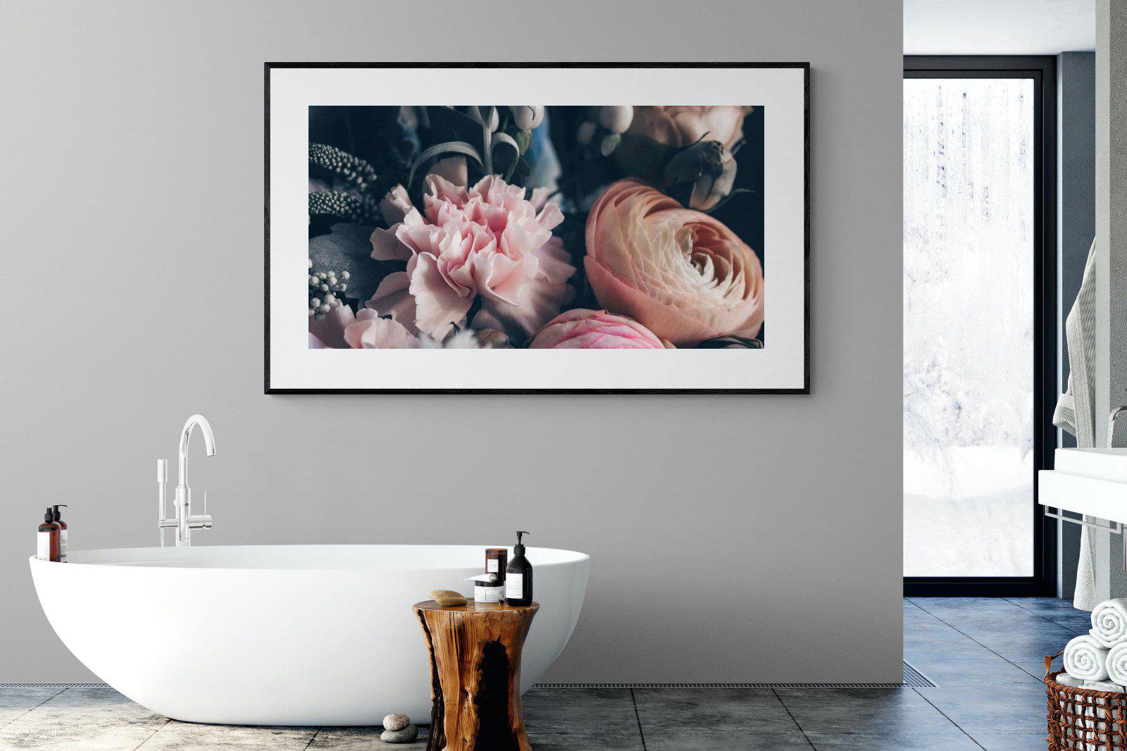 Vintage Bouquet-Wall_Art-180 x 110cm-Framed Print-Black-Pixalot
