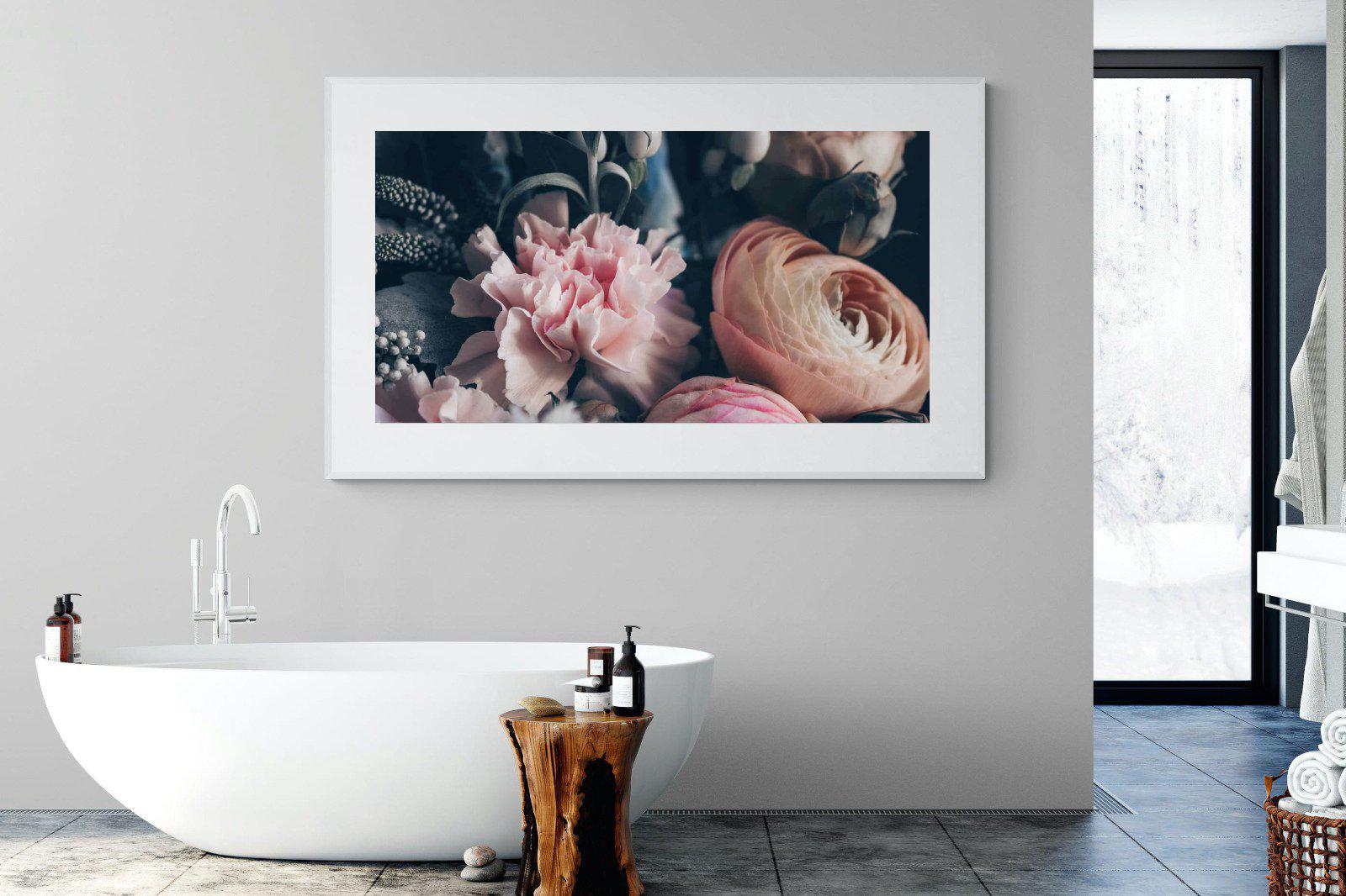 Vintage Bouquet-Wall_Art-180 x 110cm-Framed Print-White-Pixalot