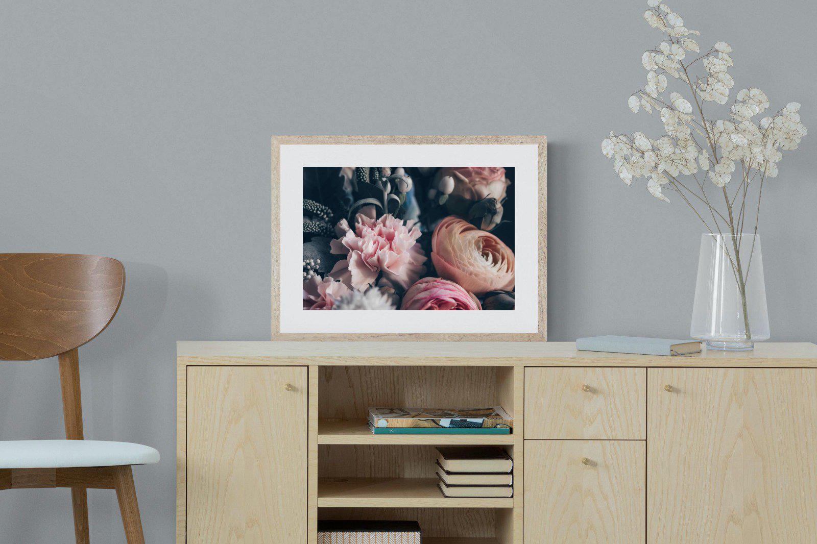 Vintage Bouquet-Wall_Art-60 x 45cm-Framed Print-Wood-Pixalot