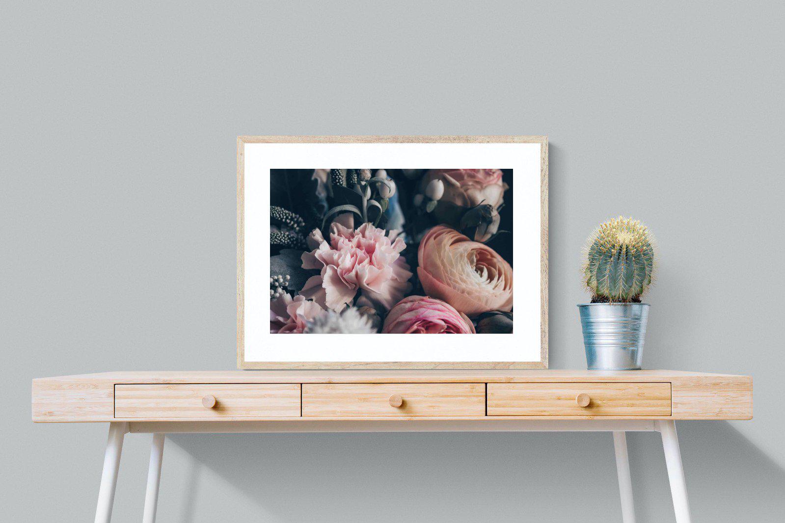 Vintage Bouquet-Wall_Art-80 x 60cm-Framed Print-Wood-Pixalot