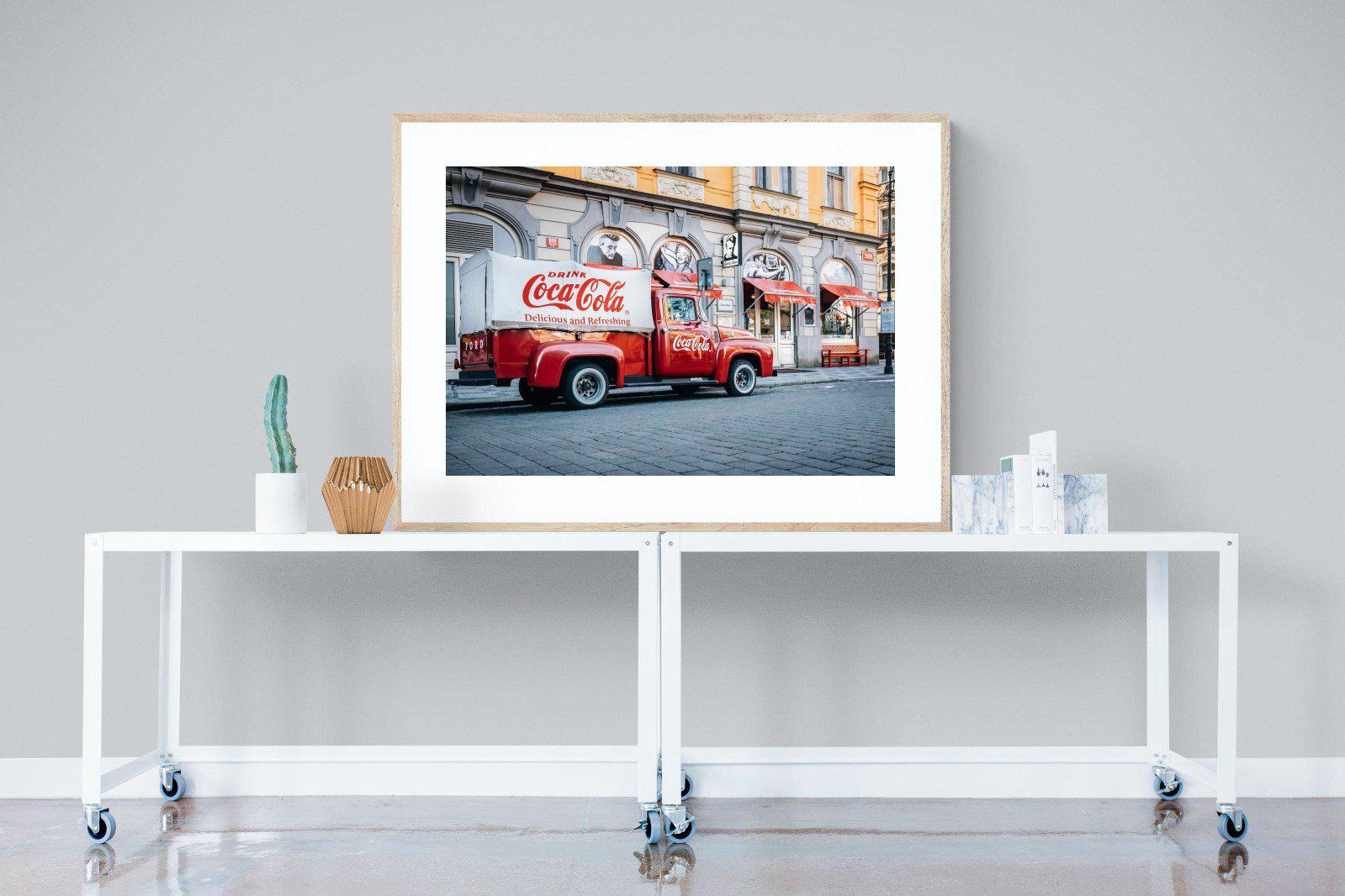 Vintage Coca-Cola-Wall_Art-120 x 90cm-Framed Print-Wood-Pixalot