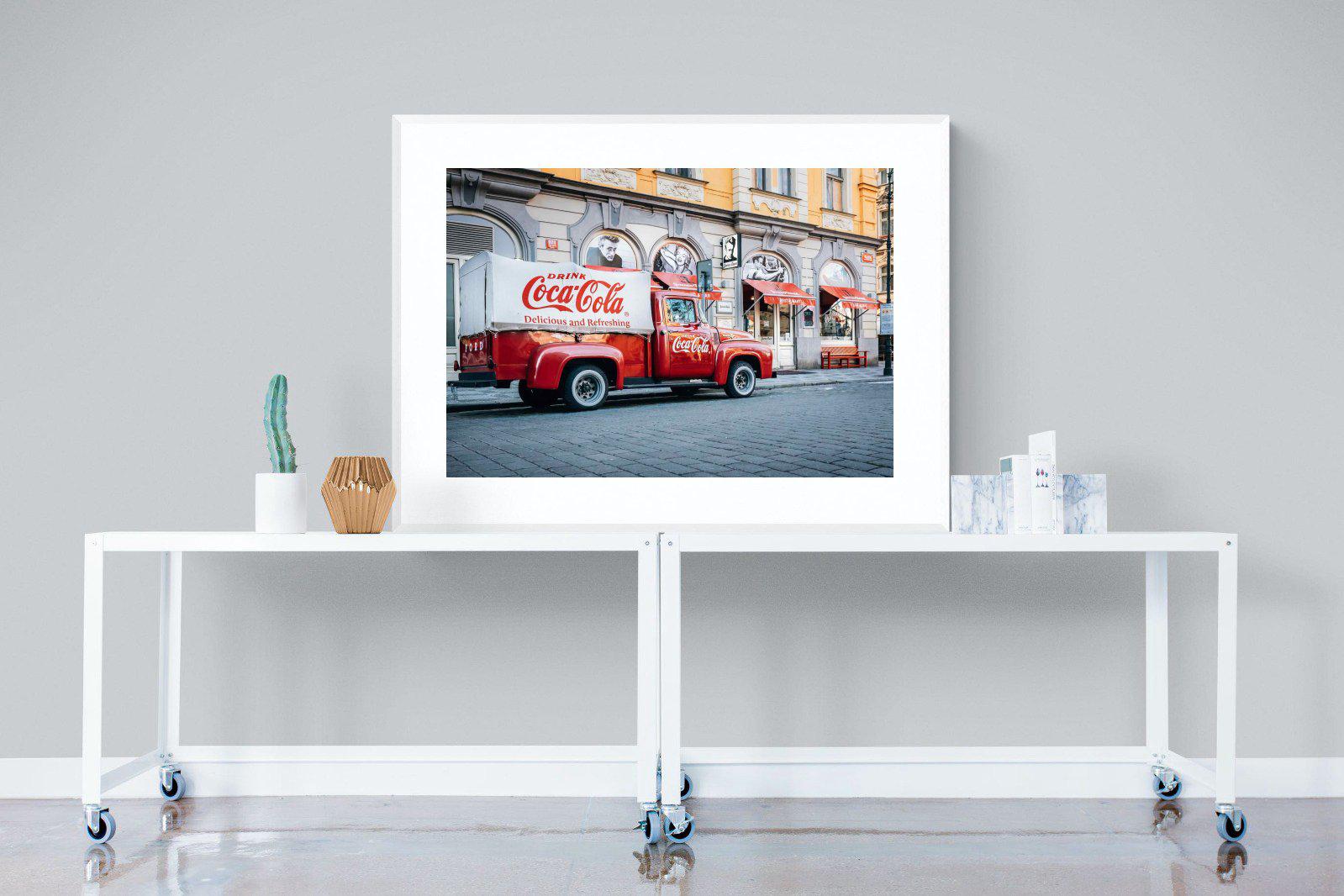 Vintage Coca-Cola-Wall_Art-120 x 90cm-Framed Print-White-Pixalot