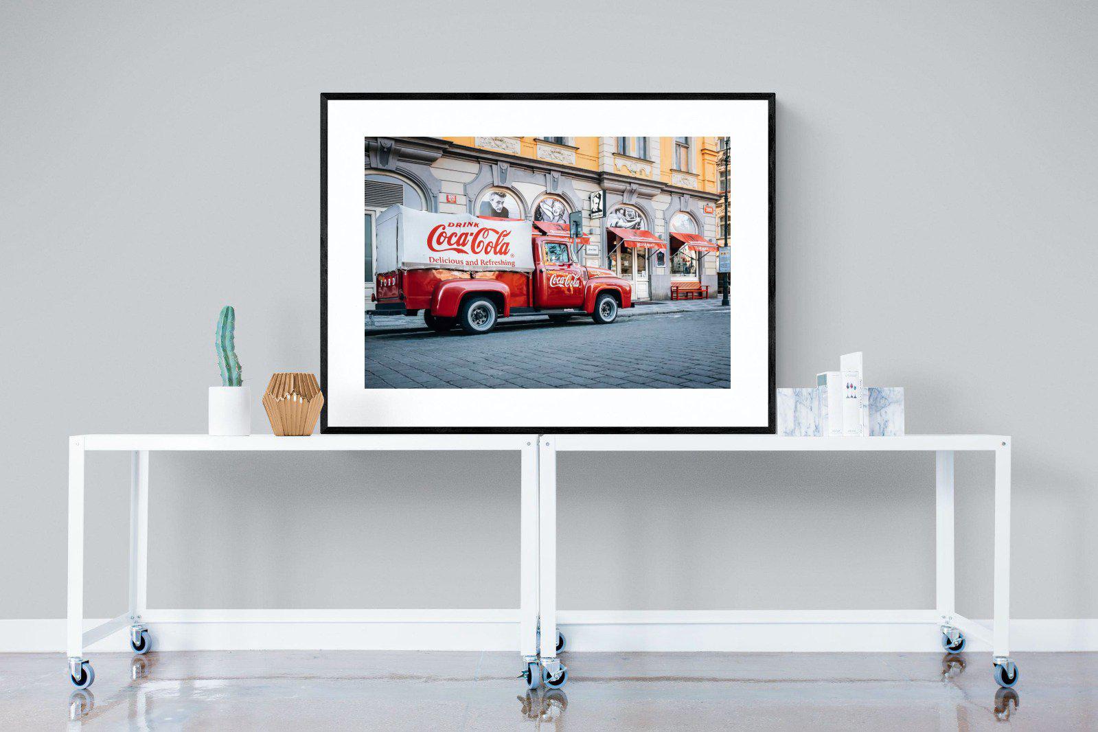 Vintage Coca-Cola-Wall_Art-120 x 90cm-Framed Print-Black-Pixalot