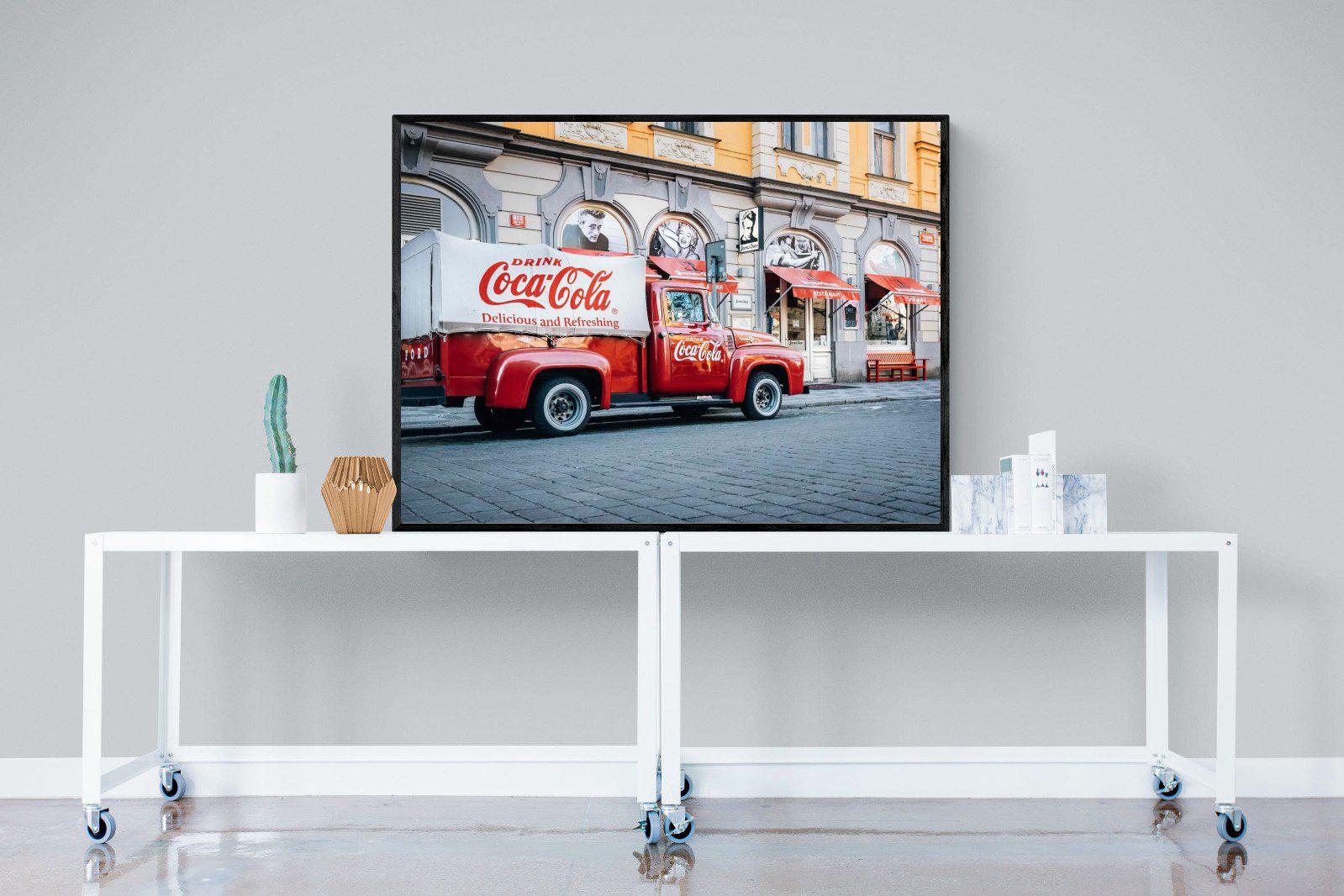 Vintage Coca-Cola-Wall_Art-120 x 90cm-Mounted Canvas-Black-Pixalot