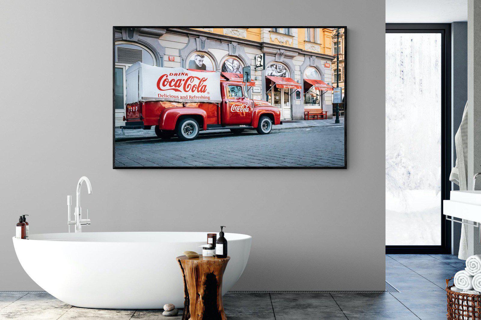 Vintage Coca-Cola-Wall_Art-180 x 110cm-Mounted Canvas-Black-Pixalot