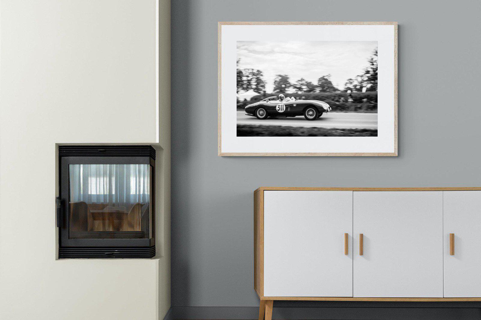 Vintage Grand Prix-Wall_Art-100 x 75cm-Framed Print-Wood-Pixalot