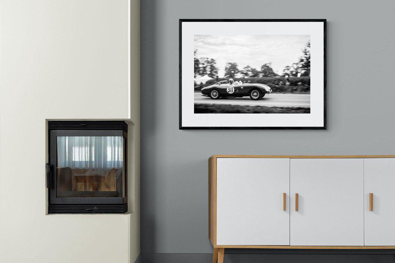 Vintage Grand Prix-Wall_Art-100 x 75cm-Framed Print-Black-Pixalot