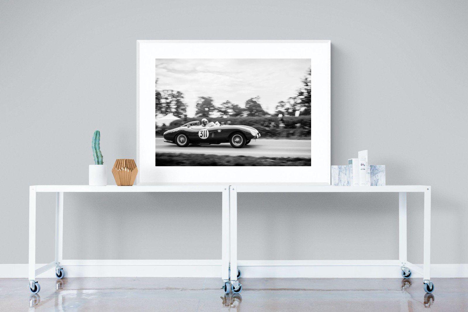 Vintage Grand Prix-Wall_Art-120 x 90cm-Framed Print-White-Pixalot