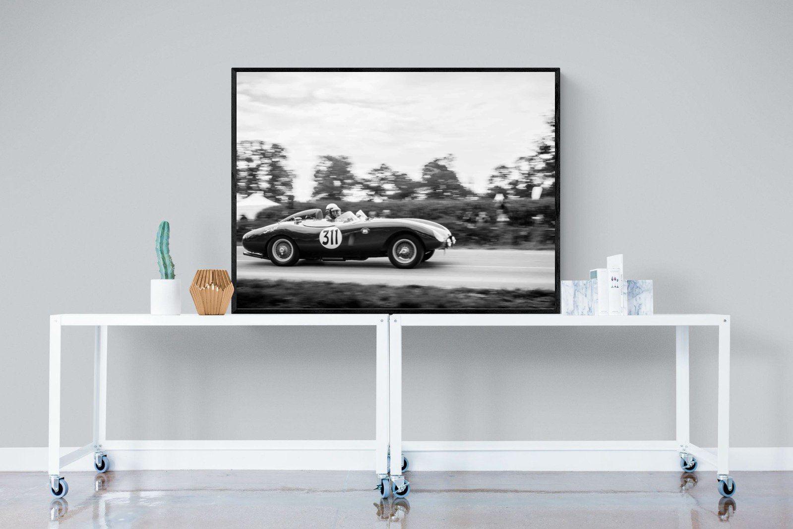 Vintage Grand Prix-Wall_Art-120 x 90cm-Mounted Canvas-Black-Pixalot