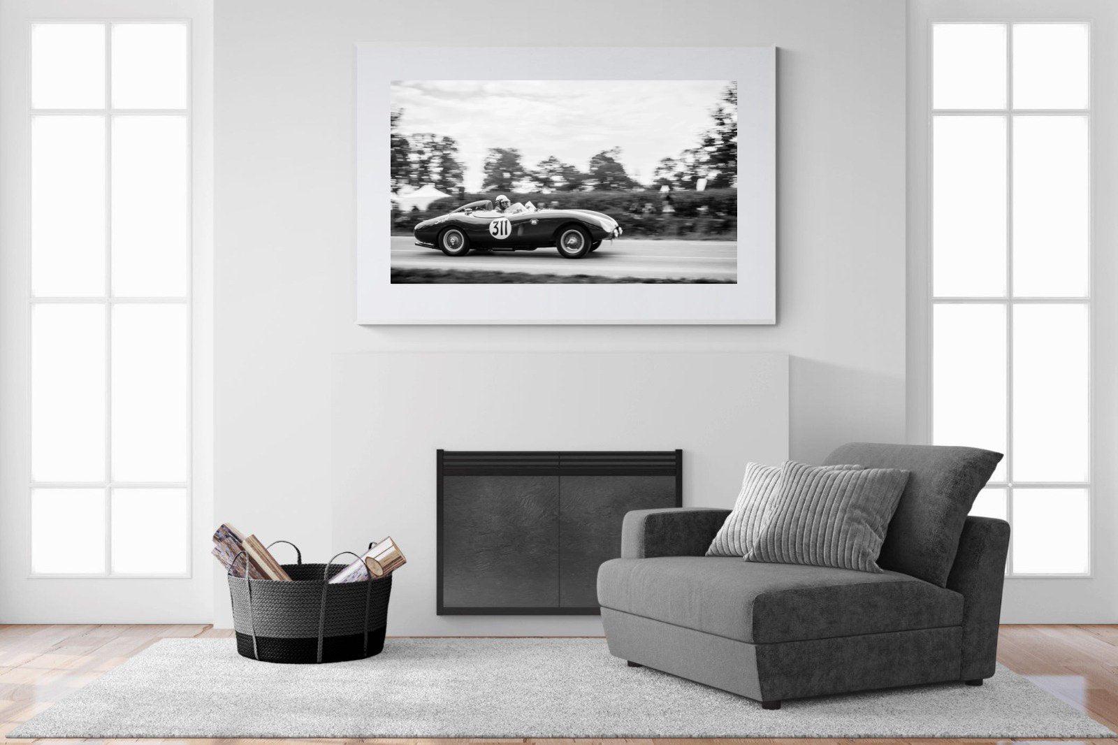 Vintage Grand Prix-Wall_Art-150 x 100cm-Framed Print-White-Pixalot