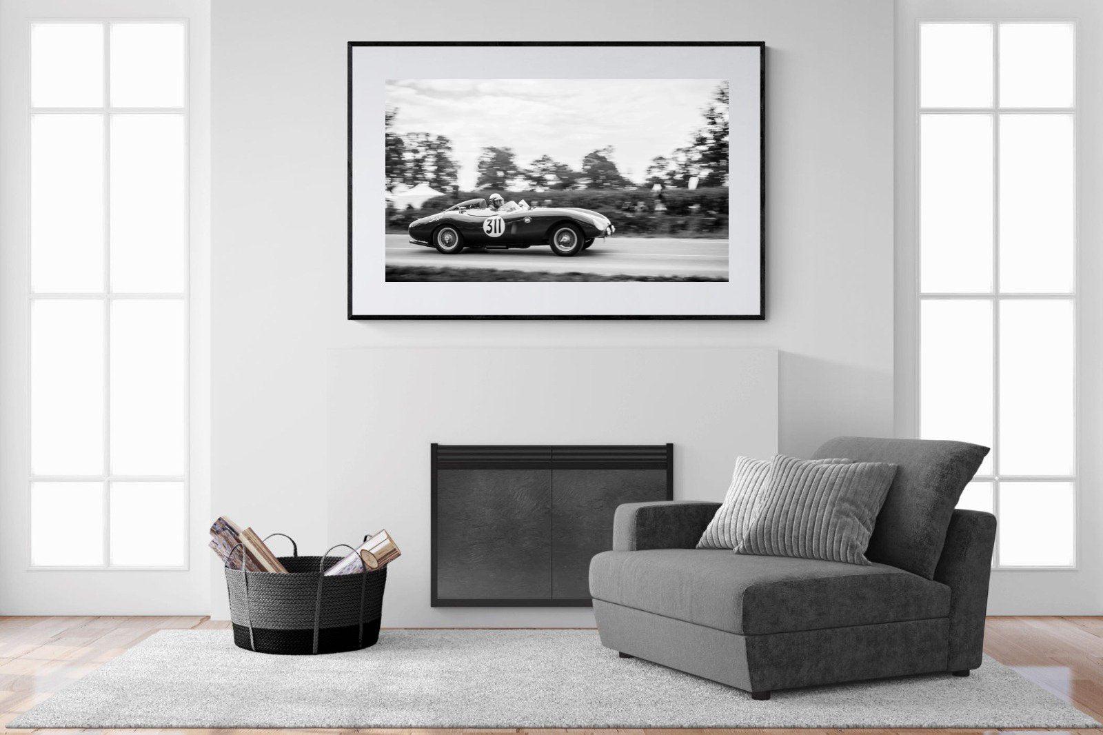 Vintage Grand Prix-Wall_Art-150 x 100cm-Framed Print-Black-Pixalot