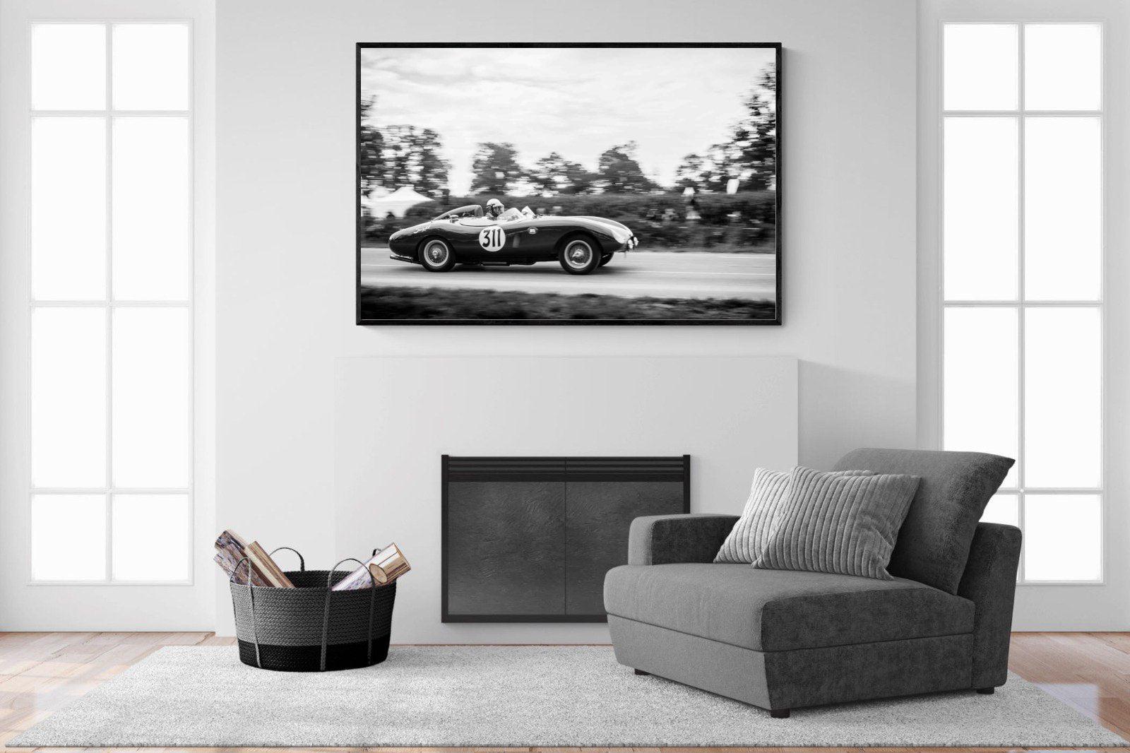 Vintage Grand Prix-Wall_Art-150 x 100cm-Mounted Canvas-Black-Pixalot