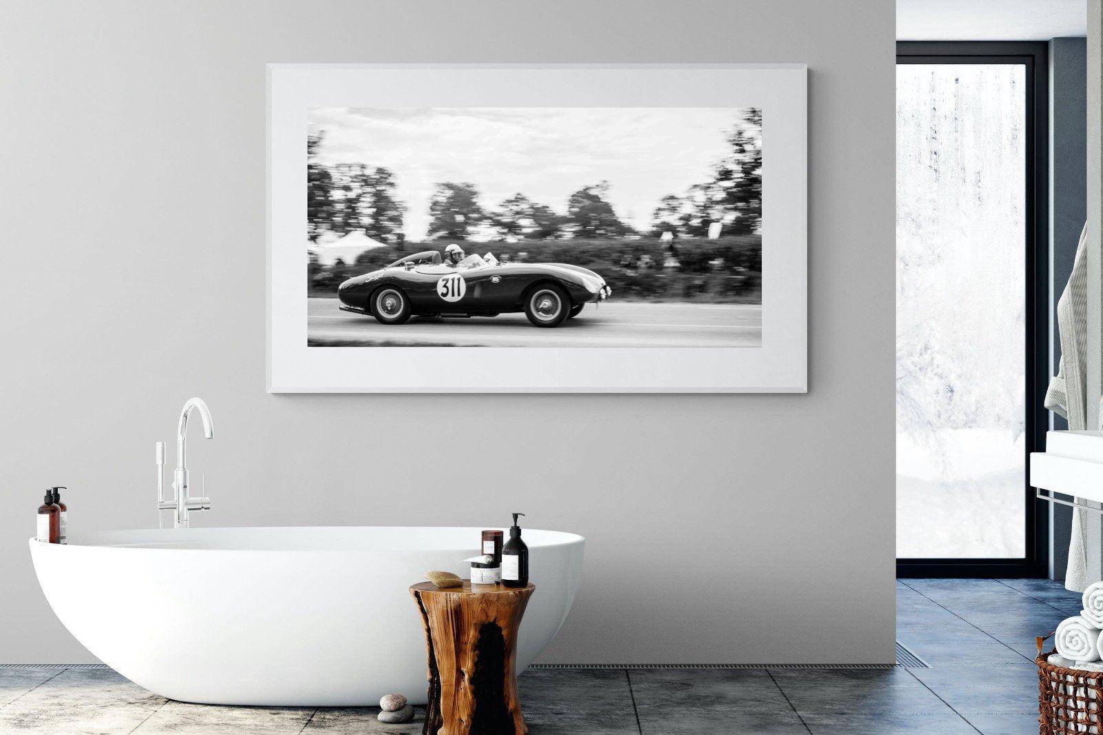 Vintage Grand Prix-Wall_Art-180 x 110cm-Framed Print-White-Pixalot