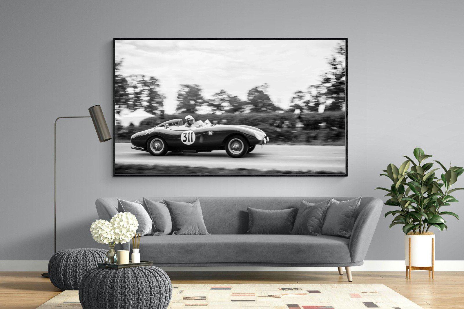Vintage Grand Prix-Wall_Art-220 x 130cm-Mounted Canvas-Black-Pixalot