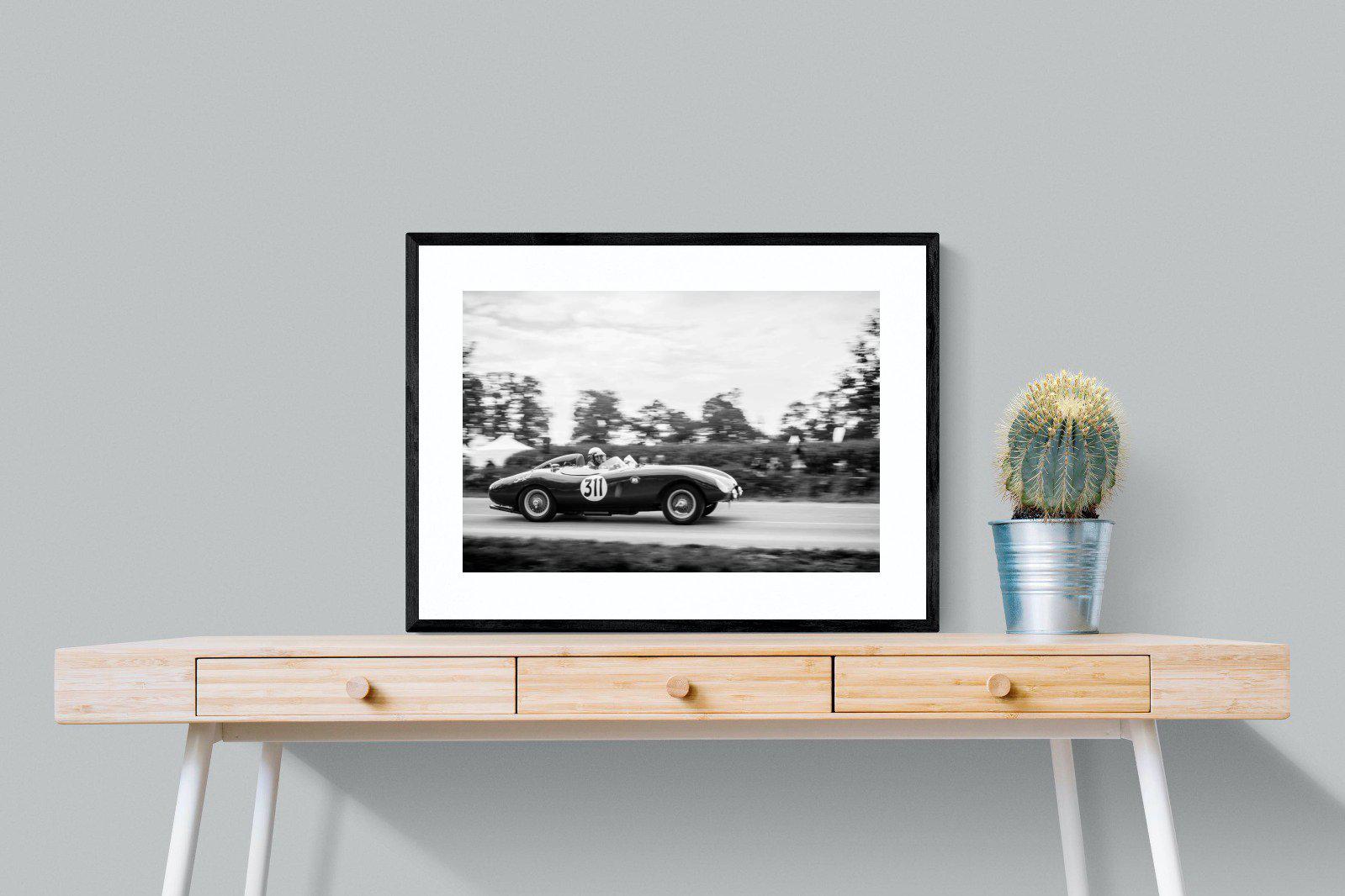 Vintage Grand Prix-Wall_Art-80 x 60cm-Framed Print-Black-Pixalot