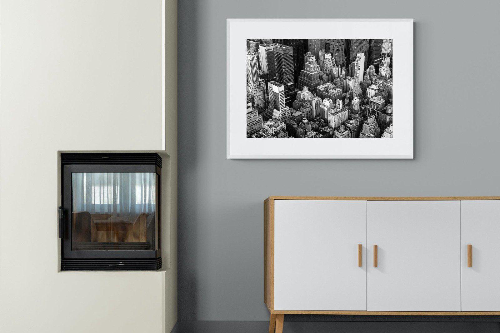 Vintage NYC-Wall_Art-100 x 75cm-Framed Print-White-Pixalot