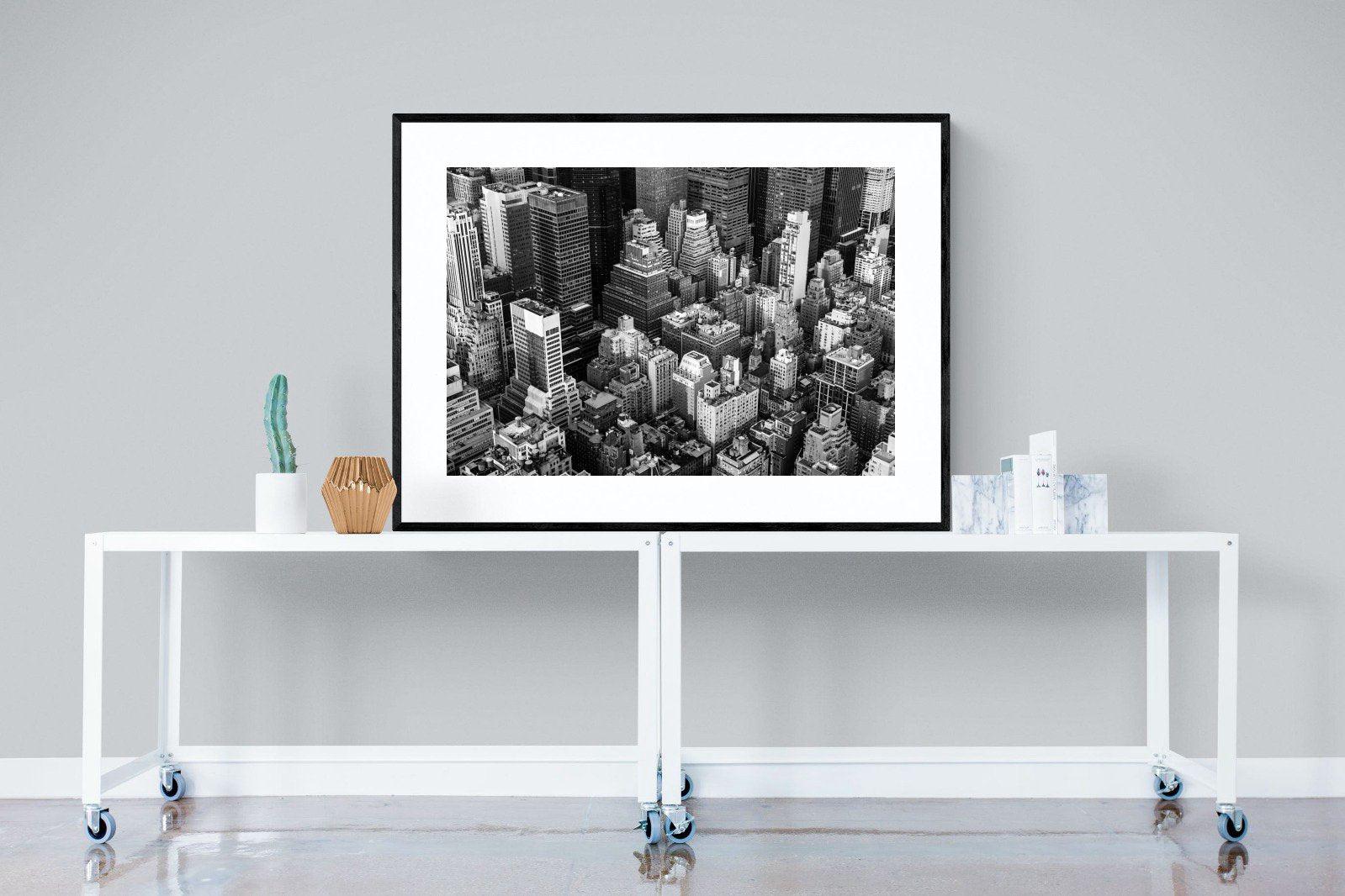 Vintage NYC-Wall_Art-120 x 90cm-Framed Print-Black-Pixalot