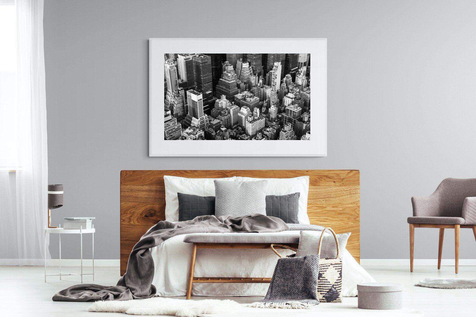 Vintage NYC-Wall_Art-150 x 100cm-Framed Print-White-Pixalot
