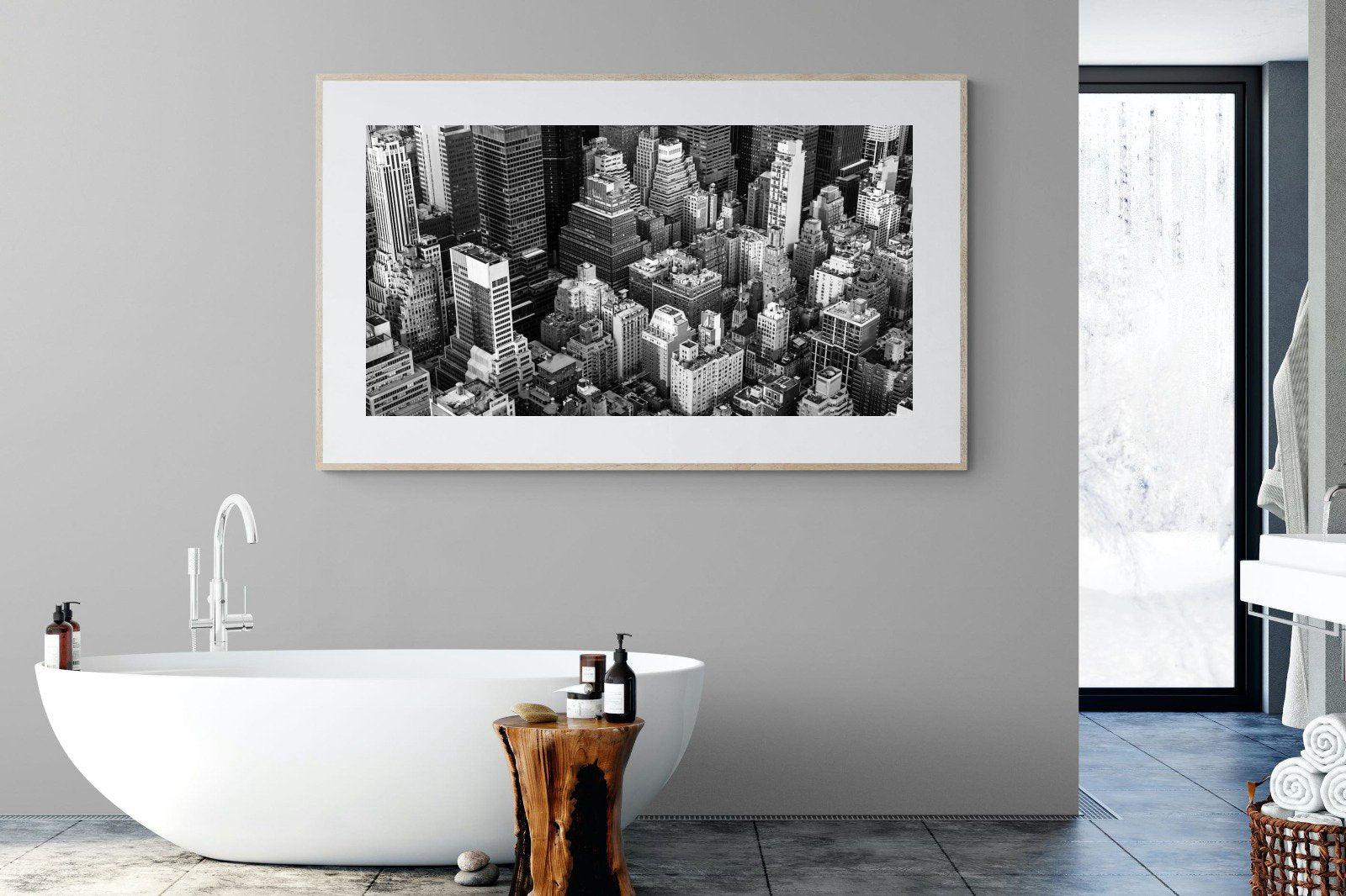 Vintage NYC-Wall_Art-180 x 110cm-Framed Print-Wood-Pixalot