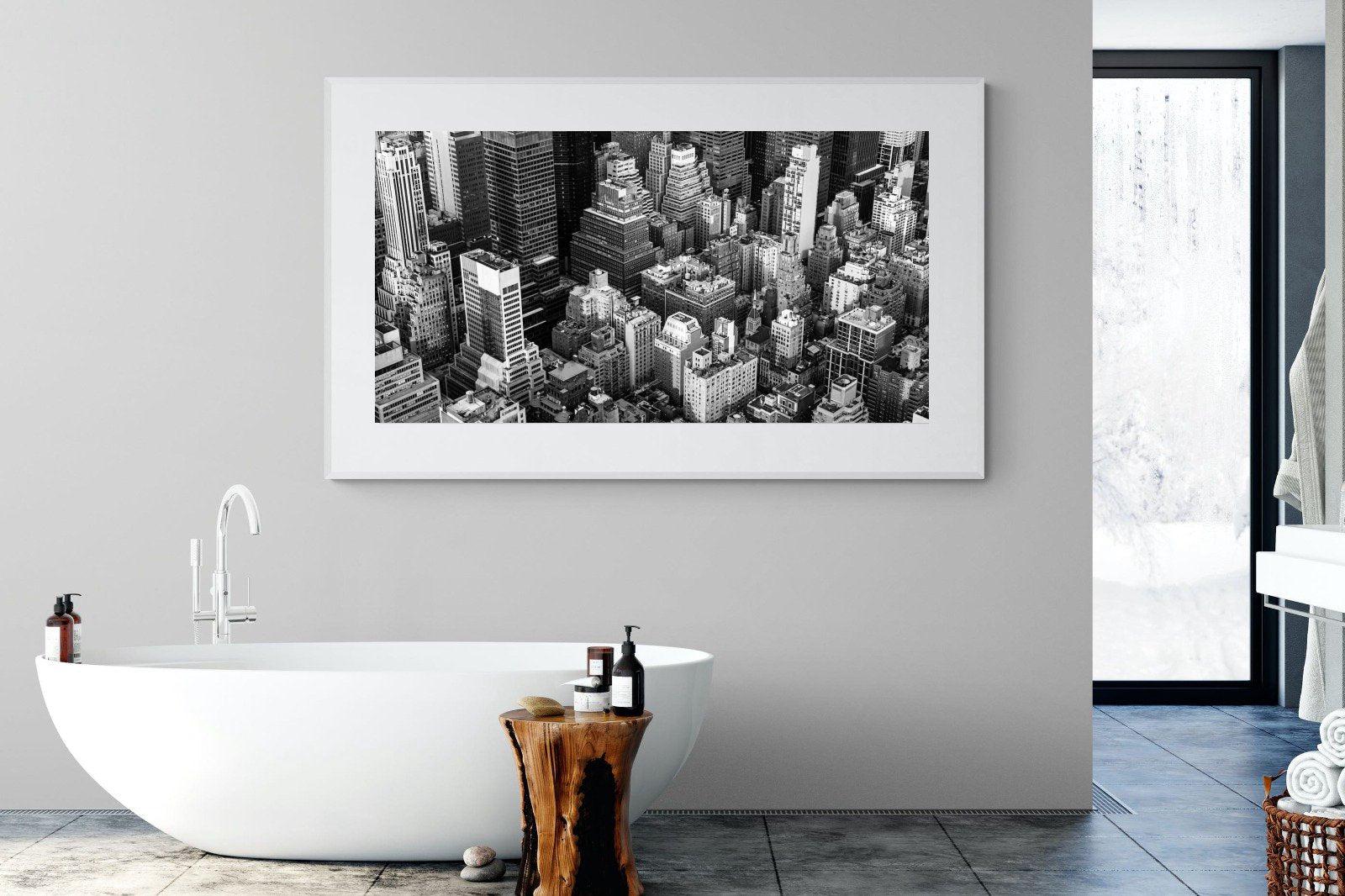 Vintage NYC-Wall_Art-180 x 110cm-Framed Print-White-Pixalot