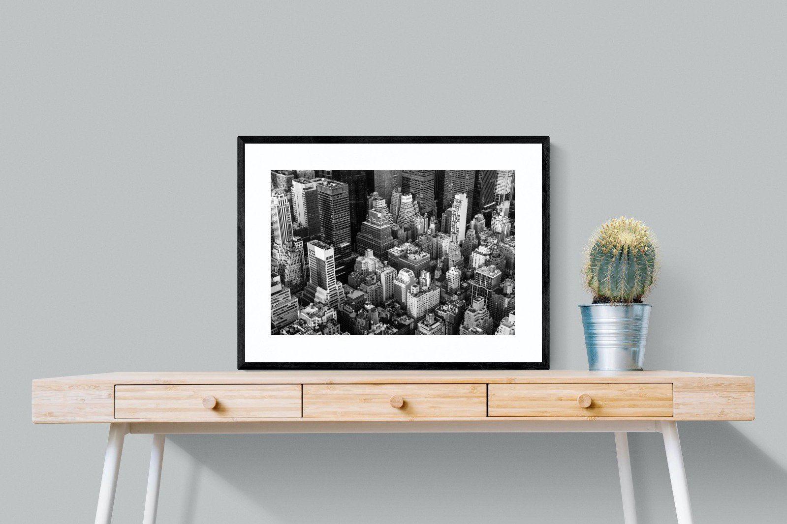 Vintage NYC-Wall_Art-80 x 60cm-Framed Print-Black-Pixalot