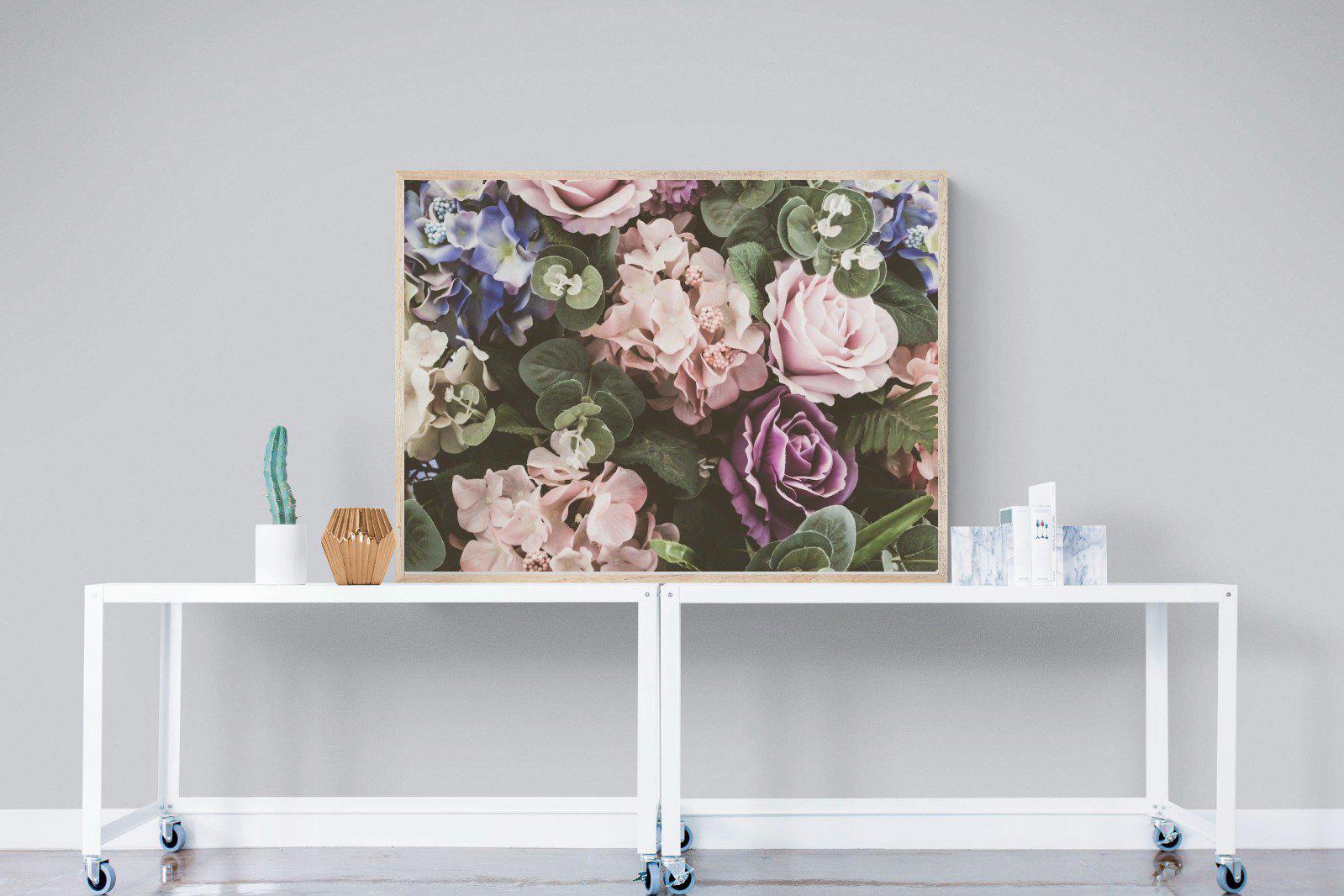 Vintage Roses-Wall_Art-120 x 90cm-Mounted Canvas-Wood-Pixalot
