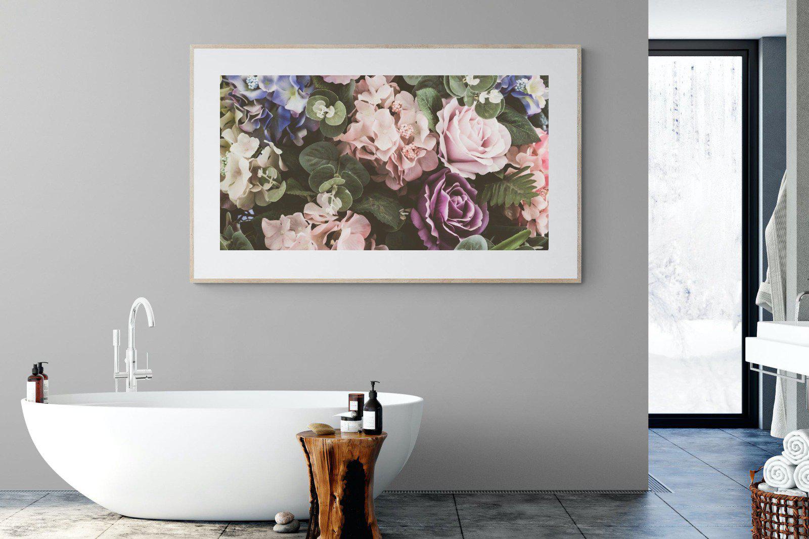 Vintage Roses-Wall_Art-180 x 110cm-Framed Print-Wood-Pixalot