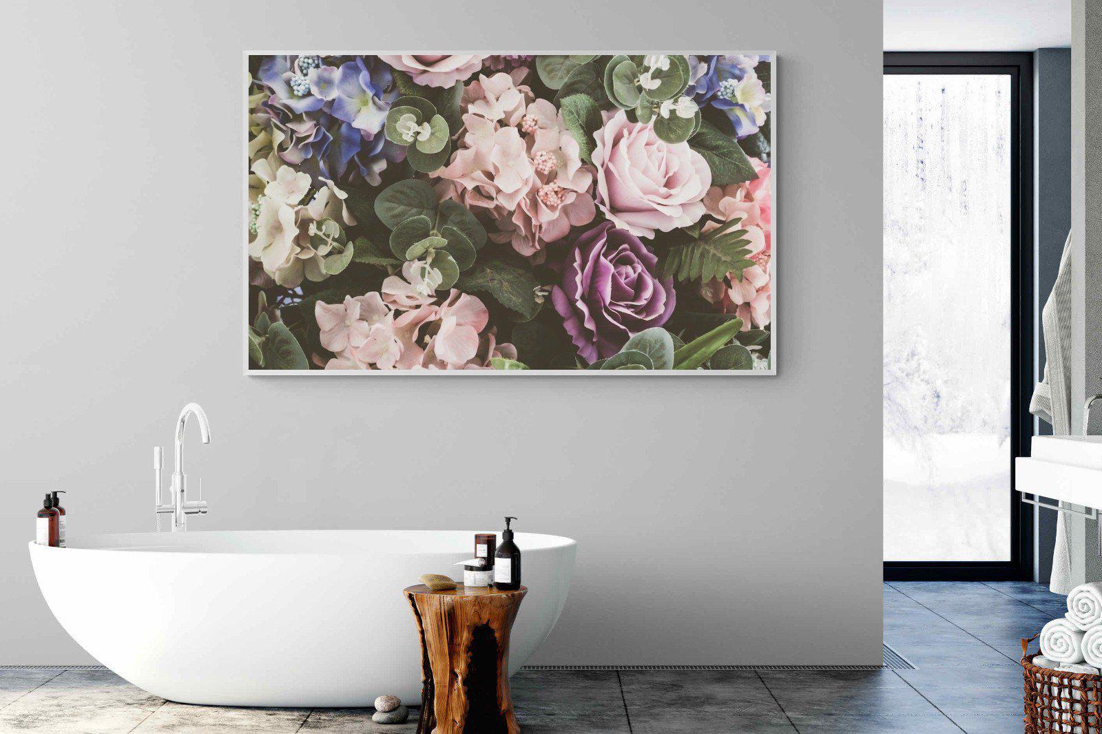 Vintage Roses-Wall_Art-180 x 110cm-Mounted Canvas-White-Pixalot
