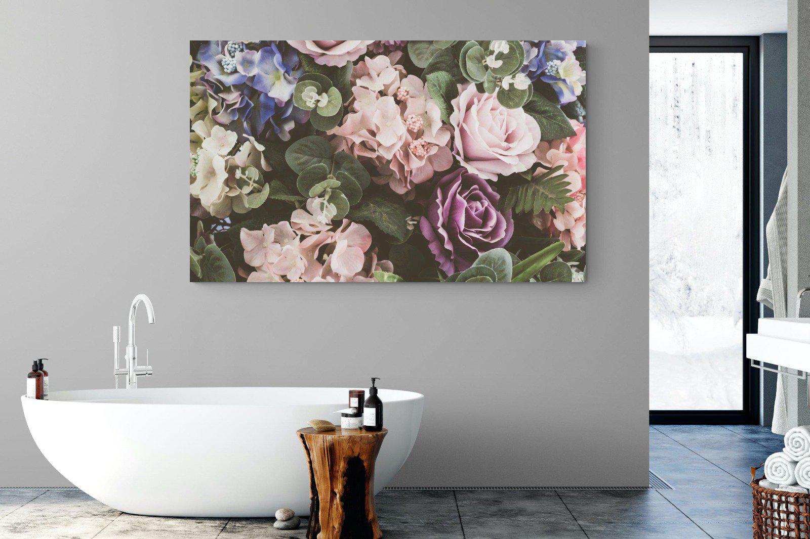 Vintage Roses-Wall_Art-180 x 110cm-Mounted Canvas-No Frame-Pixalot