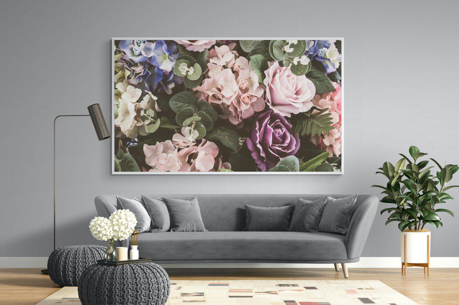 Vintage Roses-Wall_Art-220 x 130cm-Mounted Canvas-White-Pixalot