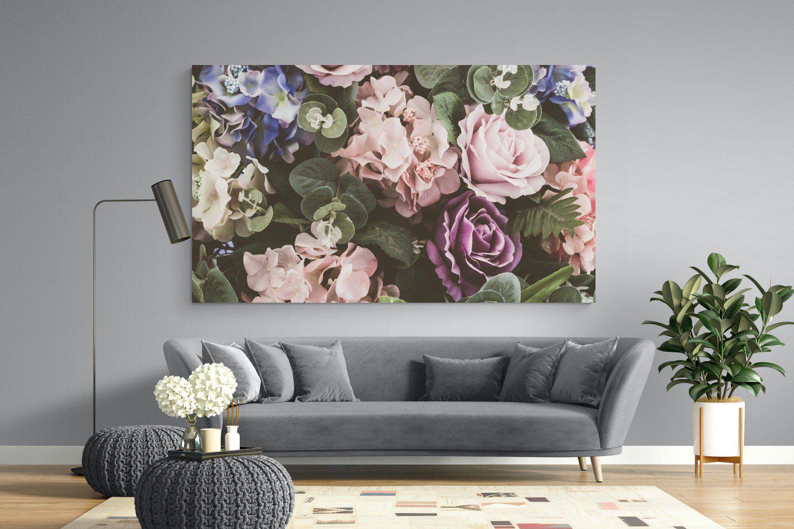 Vintage Roses-Wall_Art-220 x 130cm-Mounted Canvas-No Frame-Pixalot