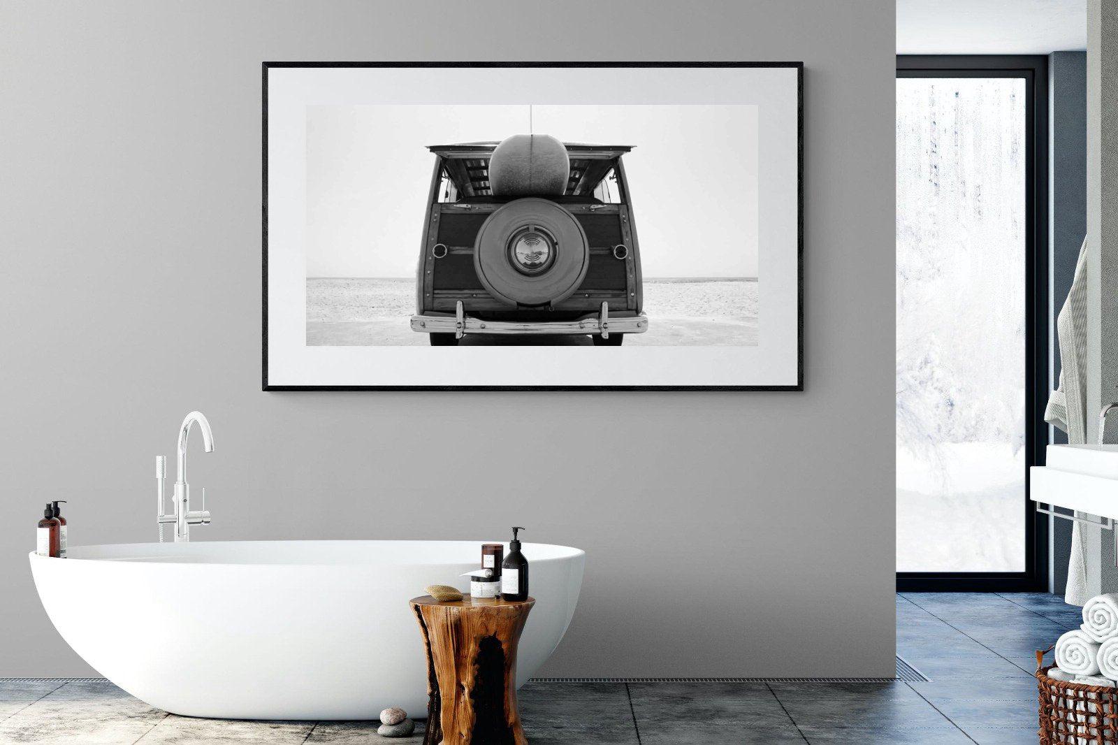Vintage Surf-Wall_Art-180 x 110cm-Framed Print-Black-Pixalot